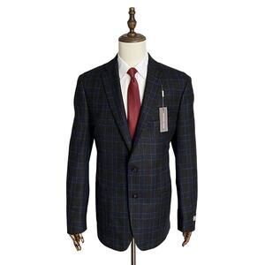 Michael Kors Men's 46 Long Sport Coat Classic Fit Wool Blend Charcoal & Navy NEW